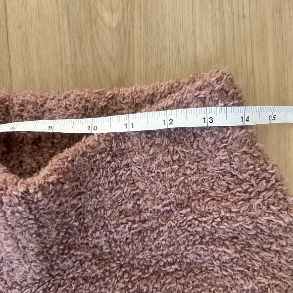 Skims Cozy Knit Loungewear Hoodie L/XL & Wide Leg Pants S\M Set Rose Clay - Picture 9 of 10